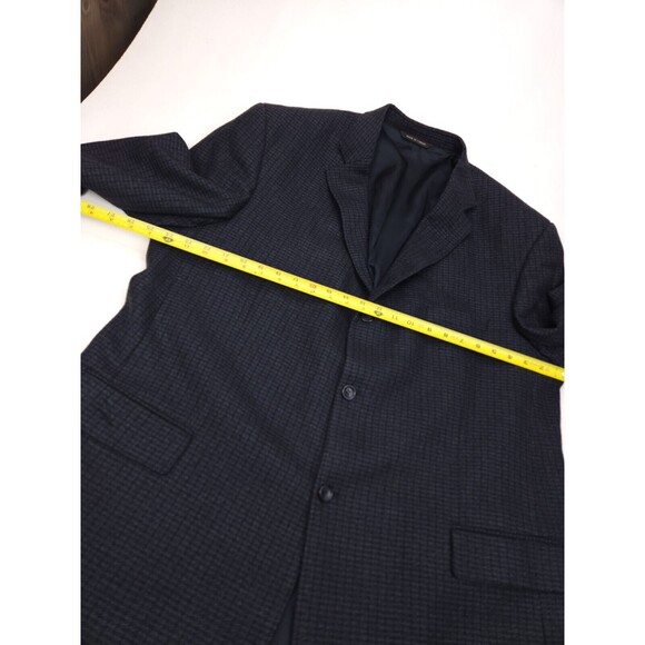 Joseph & Feiss Sport Coat 48 Long 3 Button Blue Black 100% Lambs wool - Picture 9 of 10